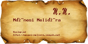 Ménesi Melióra névjegykártya